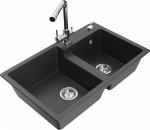 K&ouml;&ouml;givalamu Mexen Tomas, graniit, 80 cm x 50 cm x 19 cm, must/kroom