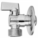 Nurgaventiil Invena ZW-11-020-L, wc paagi jaoks, pesumasinale, 1/2" x 3/4"