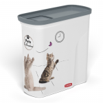 Lemmikloomatoidu s&auml;ilituskast Curver Pet Life, 2 l, 20.5 cm x 19.4 cm x 86 cm, valge/hall