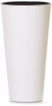 Lillepott Prosperplast Tubus Slim Shine, plastik, valge