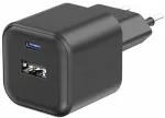 Reisilaadija Swissten Travel, USB Type C/USB Type A, 3.6 cm, must v., 12 W