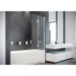 Vannisein Besco Prestigio PP2S, 80 cm x 150 cm x 0.6 cm, l&auml;bipaistev v./kroom v.