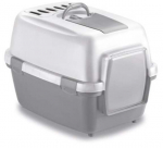 Suletud kassitualett Stefanplast WivaCat, valge v./hall v., suletud, 55 cm x 40 cm x 40 cm