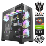 Statsionaarne arvuti Intop Ryzen 5 7500F, 3 TB, DDR5 64 GB, SSD+HDD 1 TB 2 TB, NVIDIA GeForce RTX 5050 8 GB GDDR6