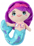 Pehme m&auml;nguasi Lean Toys Mermaid, t&uuml;rkiissinine v., 28 cm