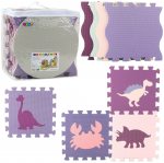 Matt beebidele - pusle Lean Toys, 31 cm x 31 cm, 25 tk, violetne v.