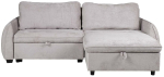 Nurgadiivan - voodi Home4you Cloud 28697, helehall v., parem, 160 x 226 cm x 88 cm