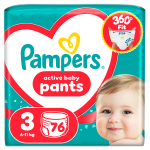 P&uuml;ksm&auml;hkmed Pampers Active Baby Pants, 3 suurus, 76 tk