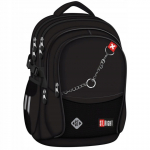 Kooli seljakott St. Right X White, must v., 43 cm x 32 cm x 21 cm