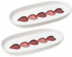 Serveerimistaldrik Hermia LUV0020, 29 cm x 17 cm x 3 cm, valge v./punane v., keraamiline