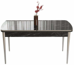S&ouml;&ouml;gilaud pikendatav Kalune Design Nira, kroomi v./must v./marmor v., 114 - 144 cm x 78 cm x 78 cm