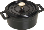 Emailitud malmpott Staub Mini Cocotte 40500-101-0, &Oslash;10 cm, 0.25 l, must v.