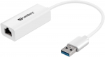 Adapter Sandberg USB3.0 Gigabit Network Adapter USB A male, RJ-45 female, valge