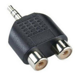 Adapter Sbox 3.5mm Male to Dual RCA Female 3.5 mm male, 2 x RCA female, must v.