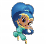 Dekoratiivne kleebis Nickelodeon Shimmer & Shine, 15 cm x 26 cm