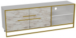 TV-laud Kalune Design Polka, kuldne v./valge v., 160 cm x 38.5 cm x 56.6 cm