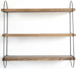 Seinariiul Kalune Design WR041, must v./p&auml;hklipuu v., 55 cm x 15 cm x 60 cm