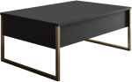 Kohvilaud Kalune Design Luxe, antratsiit v./kuld v., 60 cm x 90 cm x 40 cm