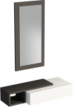 Konsoollaud Kalune Design Vien, antratsiit v./valge v., 29.6 cm x 82 cm x 15.8 cm