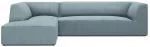 Nurgadiivan Micadoni Home Ruby 4 Seats, helesinine v., vasak, 273 x 180 cm x 69 cm