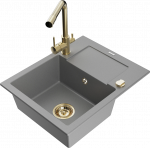 K&ouml;&ouml;givalamu Mexen Enzo 6506-71-671600-50, graniit, 57.6 cm x 46.5 cm x 17.4 cm, kuldne/hall