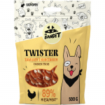 Koeramaius Mr. Bandit Twister Chicken Sticks, kanaliha, 0.5 kg