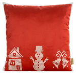 J&otilde;ulu dekoratiivne padjakate Snowman PSWA-152, punane, 45 cm x 45 cm