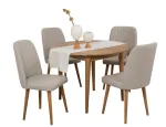 S&ouml;&ouml;gitoa komplekt Kalune Design Vina 1005, kreemjasvalge v./puidu v.