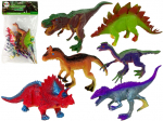 Kujukeste komplekt Lean Toys Dinosaur World, 6 tk, mitmev&auml;rviline