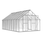 Kasvuhoone, pol&uuml;karbonaat, 4.89 x 3.05 m, 6 mm, h&otilde;be v.