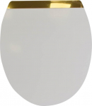 WC-poti prill-laud kaanega Sepio Gold Star 203, kuldne v./valge v., 42.5 cm x 37.5 cm