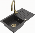 K&ouml;&ouml;givalamu koos kraaniga Mexen Pablo, graniit, 75 cm x 43 cm x 16.1 cm, kuldne/must/hall