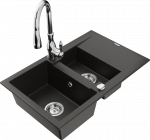 K&ouml;&ouml;givalamu koos kraaniga Mexen Gaspar Savita, vaik/graniit, 73.7 cm x 47.5 cm x 17.7 cm, kuldne/must/kroom