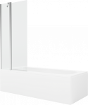 Vann seinaga, sisseehitatav Mexen Vega, 170 cm x 70 cm x 40 cm, ristk&uuml;lik, valge/kroom