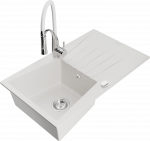 K&ouml;&ouml;givalamu koos kraaniga Mexen Cesar Aster, graniit, 77.5 cm x 47 cm x 20 cm, valge/h&otilde;be