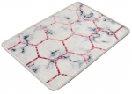 Vannitoa p&otilde;randamatt Foutastic Honeycomb, valge/punane/hall, 60 cm x 40 cm