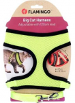 Kassi rakmed koos rihmaga Flamingo Big Cat 561603, 37 - 55 cm x 15 mm, must/kollane