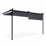 Aiatelk Pergola Sprint Wall Plus, 390 x 228 cm, antratsiit v./hall v.