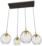 Valgusti rippuv Emibig Nando 1368/4, E27, 4 x 15 W, must v.