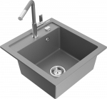 K&ouml;&ouml;givalamu koos kraaniga Mexen Vito, vaik/graniit, 49 cm x 52 cm x 21 cm, hall