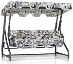 Aiakiik Kalune Design Ruta 4, must v./pruunikas v., 110 cm x 200 cm x 165 cm