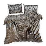 Voodipesukomplekt PTI-19, hall v./pruun v./beež v., 70 x 80 cm, 160 x 200 cm