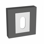 Ukse lukuaugu kate Kuchinox LK5_501A, kroom v./grafiit v., 5.5 cm x 5.5 cm