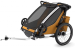 Jalgrattahaagis lastele Thule Chariot Sport 2 Double, plastik/pol&uuml;ester/metall, kuldne