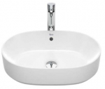 Vannitoa kraanikauss Roca The Gap Round, keraamiline, 55 cm x 39 cm x 13 cm, valge v.