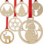 J&otilde;ulupuu m&auml;nguasjade komplekt Ruhhy 24855, pruun v./punane v., 5.5 cm, pol&uuml;prop&uuml;leen (pp)/puitkiud, 36 tk