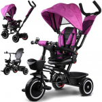 Kolmerattaline jalgratas Tiny Bike 3in1 SP0650 RO, must/roosa