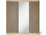 Riidekapp Emerio III, tamm v., 180 cm x 60 cm x 204 cm, peegliga