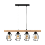 Valgusti rippuv Spot-Light Carlo, E27, 4 x 60 W, pruun v./must v.