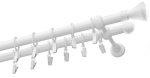 Kardinapuu komplekt Olimp Monako, 200 cm, &Oslash; 19 mm, valge v.